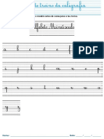 Folha de Treino Da Caligrafia PDF