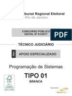 Consulplan 2017 Tre RJ Tecnico Judiciario Programacao de Sistemas Prova