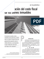 Costo Fiscal de Bienes Inmuebles