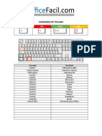 Comandos de teclado para Excel