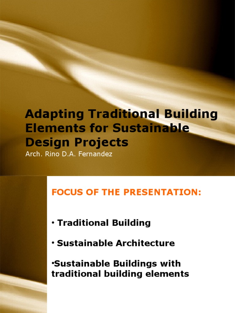 Sustainable Design with Traditional Elements | PDF | Window | Roof