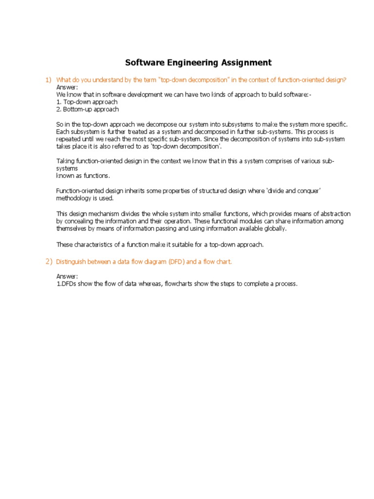 Top-Down Decomposition in Software Design | PDF