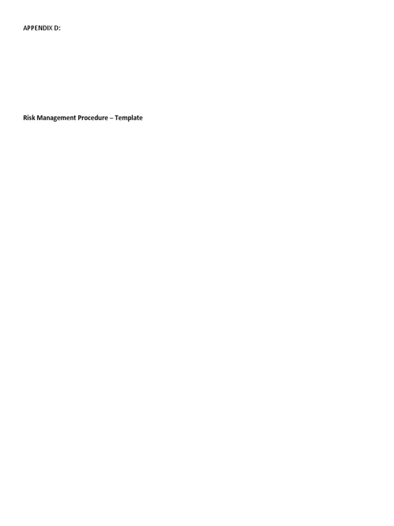 Risk Management Procedure Template | PDF | Risk Management | Internal Audit