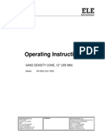 Operating Instructions: Sand Density Cone, 12" (305 MM)