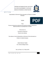 Proceso de Atención de Enfermería para Paciente Sometida A Histerectomía Abdominal Abierta en El Postoperatorio Inmediato PDF