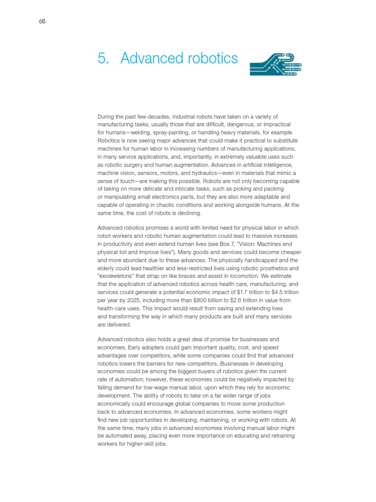 Advanced Robotics: Transforming Industries | PDF | Robot | Robotics
