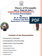 Classical Theories of Personality