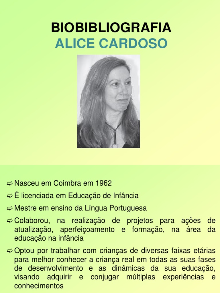 Biografia e Obra de Alice Cardoso | PDF | Natal