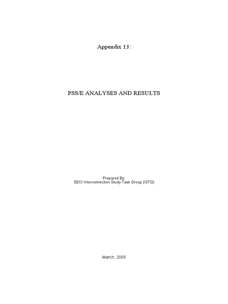 Volume6 Psse Study Final Pdf Pdf Electric Power Transmission