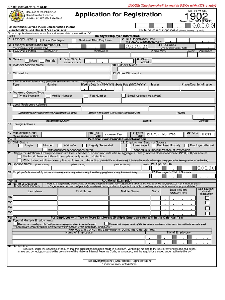 Application For Registration: (Note: This Form Shall Be Used in Rdos ...