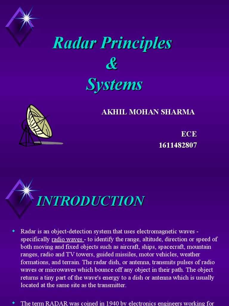 Understanding Radar Principles Pdf Radar Radio