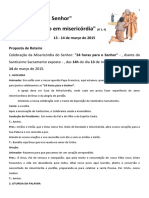 Proposta de Roteiro para A Celebração Da Misericórdia Do Senhor 24 Horas para o Senhor 2015