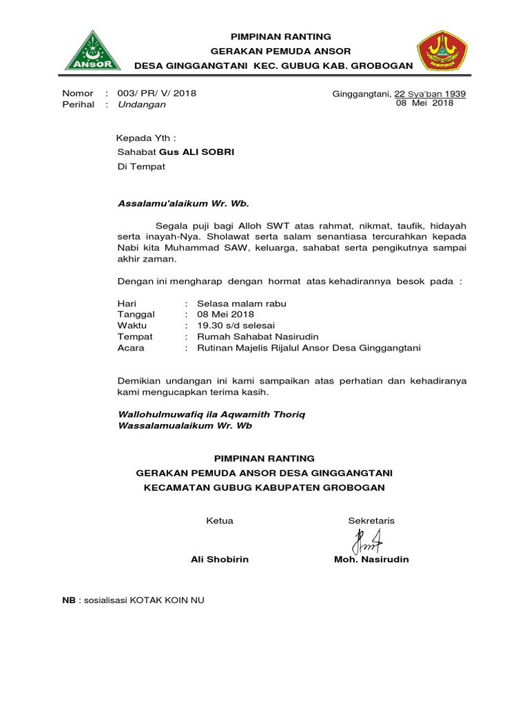 Undangan Rijalul Ansor Docx