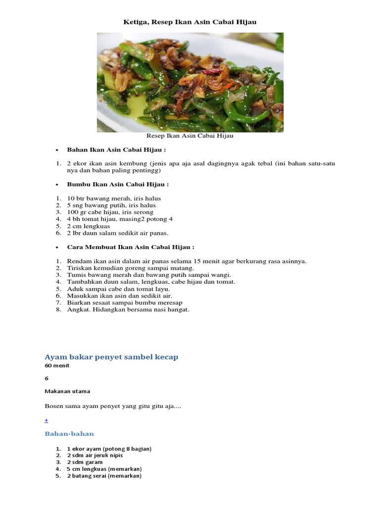 Ilustrasi pertanyaan dan jawaban tentang resep masakan