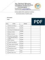 Committee Attendance Sheet of Rakernas 2017