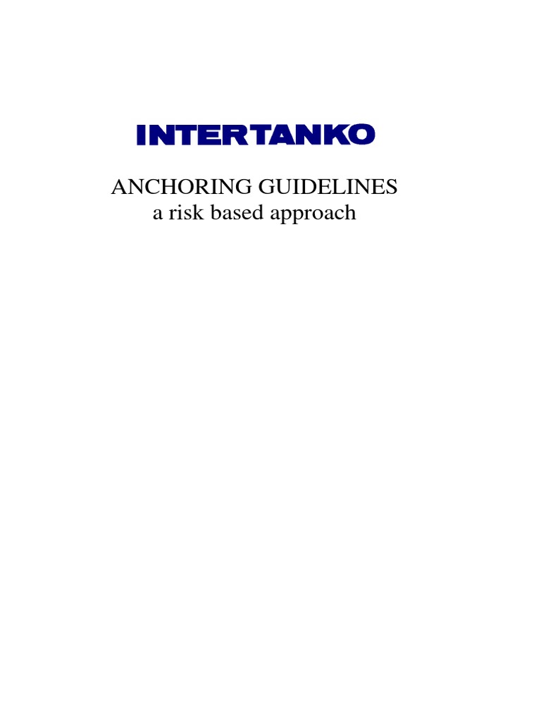 Anchoring Guidelines Draft V7 Send To ISTEC PDF Anchor Risk