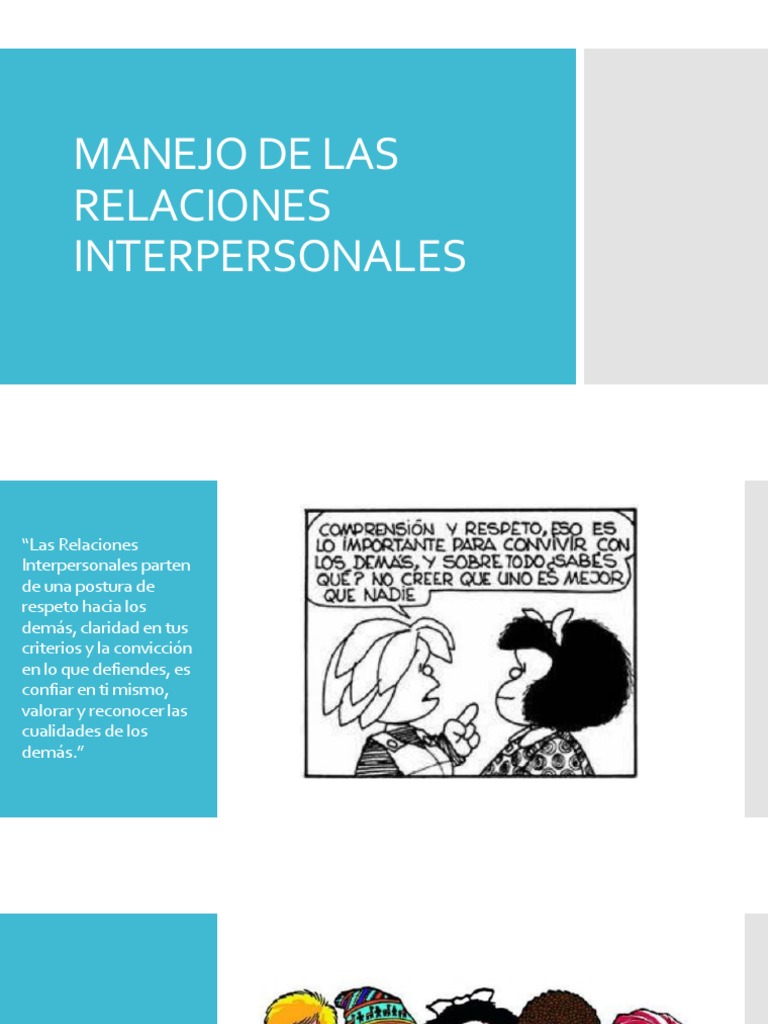Manejo de Las Relaciones Interpersonales | PDF | Comunicación | Información