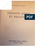 Lukacs. Ensayos Sobre El Realismo