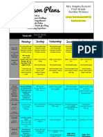 Week 29 Lesson Plans