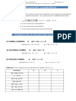 Guia Ecuacion Cuadratica 3° Medio - 2019