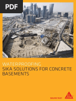 Sika Solutions For Watertight Basement Structure