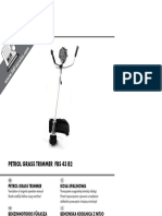 Petrol grass trimmer operating manual and assembly instructions