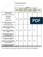 PROJECT RUBRIC Photoshop