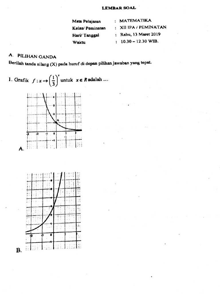 Soal Matematika Peminatan Ipa Kleas 3 Sma