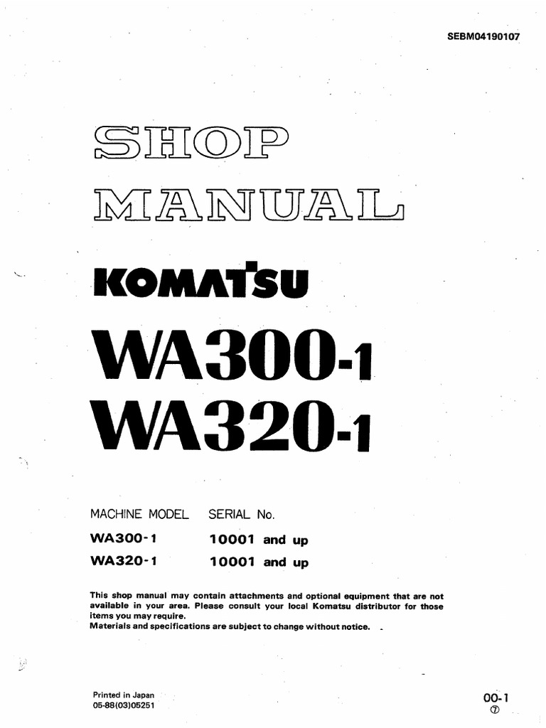 Wa300-1 Wa320-1 PDF | PDF