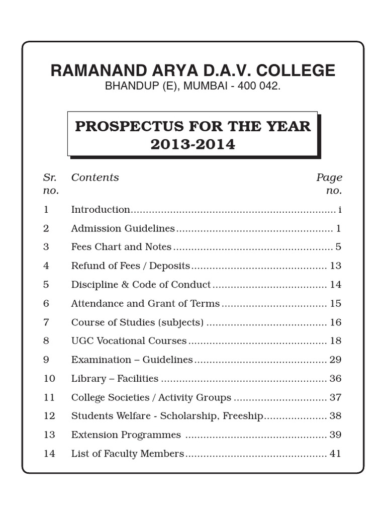 College Prospectus PDF | PDF | University And College Admission ...