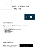 Atomic Structure Fundamentals for Materials Engineering