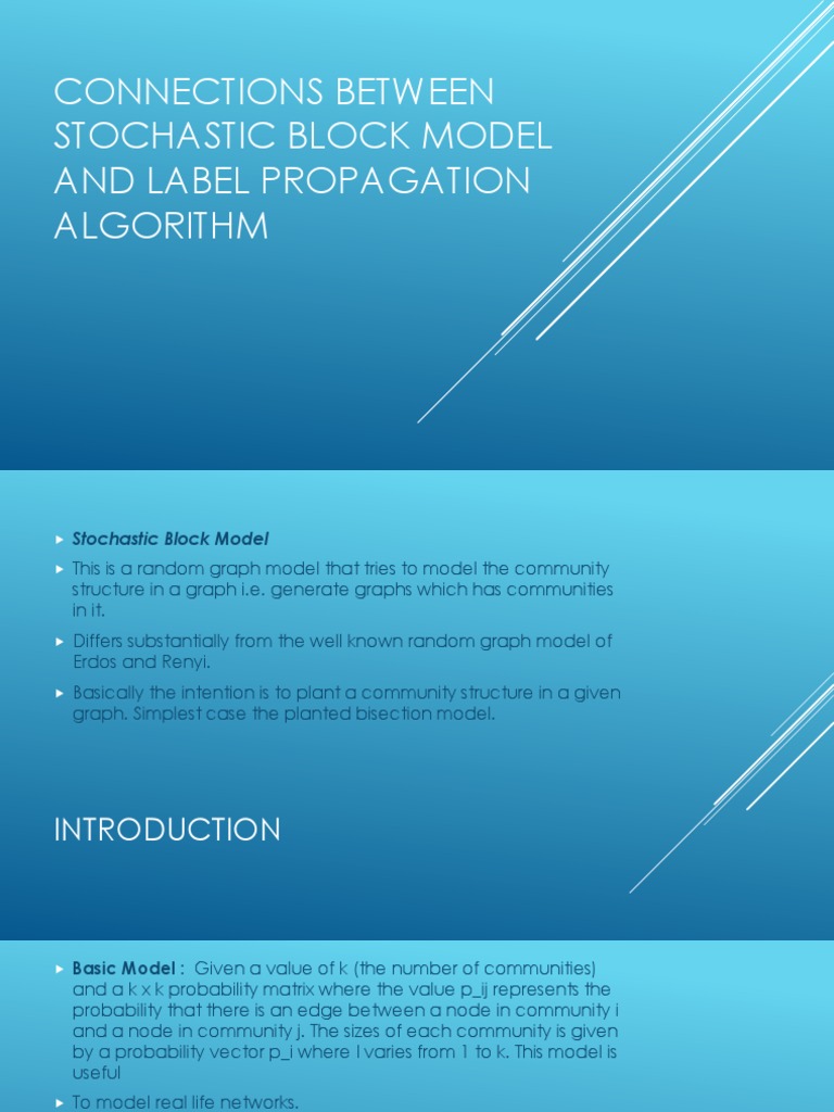 Stochastic Block Model & Label Propagation Connection | PDF ...