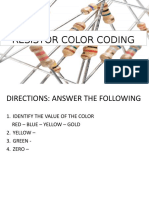 Resistor Color Coding