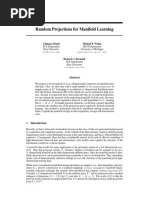 3191 Random Projections For Manifold Learning