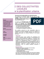 Plaquette Planification Urbaine 2019