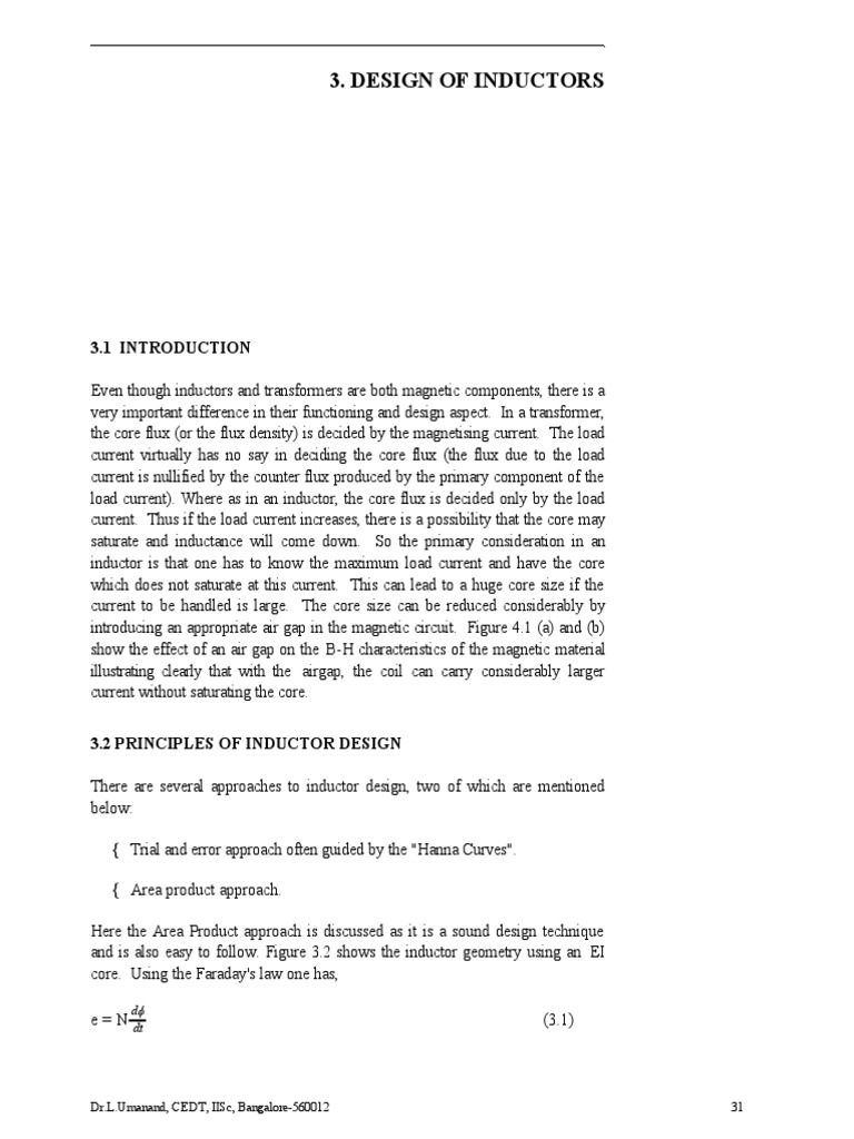 Inductor Design | PDF | Inductor | Inductance