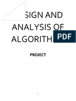 Design and Analysis of Algorithm Project