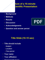 Structure of A 10-Minute Oral Scientific Presentation