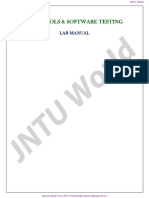 CASE TOOLS SOFTWARE TESTING Lab Manual PDF