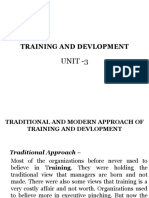 Unit - 3: Training and Devlopment