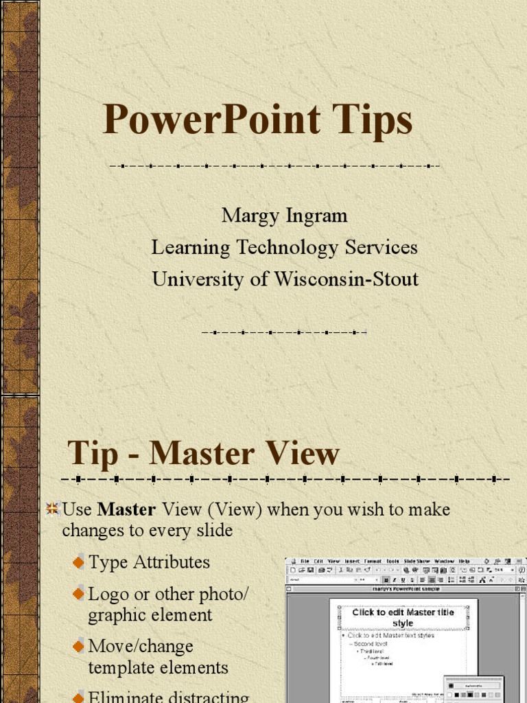 Power Point Tips | PDF | Microsoft Power Point | Computer Graphics
