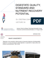 Digestate Quality, Standard and Nutrient Recovery Potential: Dr. Cristina Cavinato