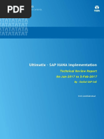 Ultimatix HANA Implementation - Review Report V 1.0 PDF