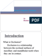 Occlusion in Complete Denture