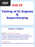 Unit IV: Testing of IC Engines & Supercharging