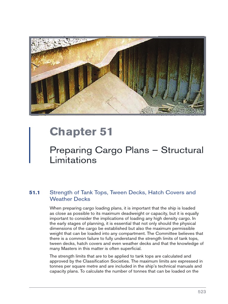 Cargo Loading Plans: Structural Limits | PDF | Ships | Lumber