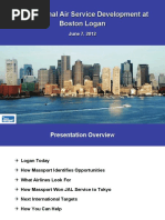International Air Service Development at Boston Logan: June 7, 2012