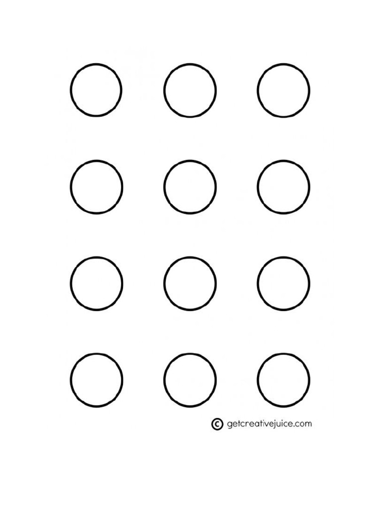 1.5 Inch Macaron Template | PDF