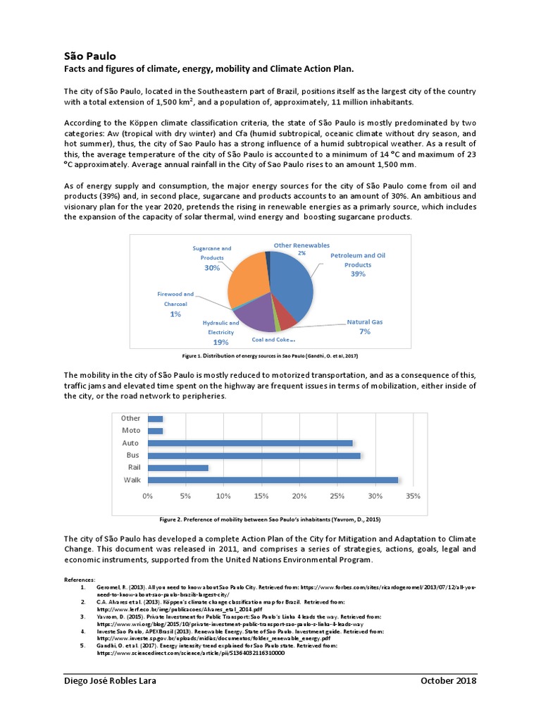 Facts and Figures, City of Sao Paulo PDF São Paulo Climate