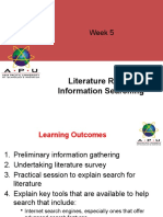 Week 5 Literature Review Search